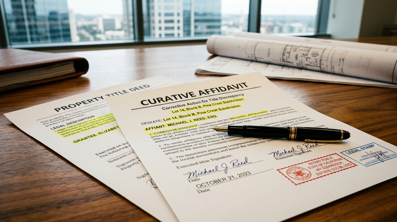 Curative Affidavits Fix Title Issues